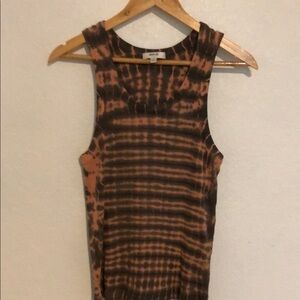 Agolde Brown and Orange Fitted Tank Top